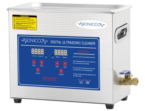 Υπερήχων μπανιέρα πλυντήριο 6,5l κοσμητικός αποστειρωτής για τον καθαρισμό των μερών Sonicco ULTRA-031S - 4
