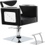 Eve μαύρο/λευκό σετ Λουτήρας κομμωτηρίου και 2 x υδραυλική καρέκλα κομμωτηρίου - 3