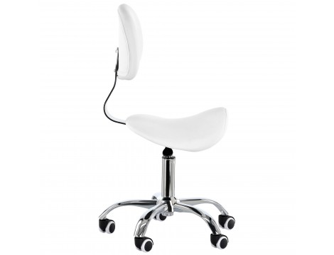 Καθίσματα κοσμητικής σέλας με πλάτη λευκή καρέκλα - 3
