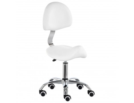 Καθίσματα κοσμητικής σέλας με πλάτη λευκή καρέκλα - 2