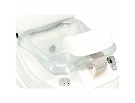 Ηλεκτρική καρέκλα καλλυντικών με μασάζ για πεντικιούρ ποδιών σε ινστιτούτα σπα λευκός - 6