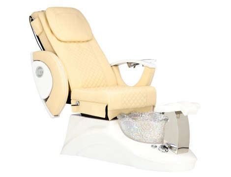Ηλεκτρική καρέκλα καλλυντικών με μασάζ για πεντικιούρ ποδιών σε ινστιτούτα σπα κρεμώδης - 5