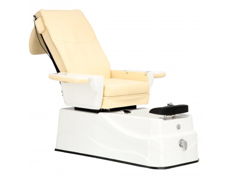 Ηλεκτρική καρέκλα καλλυντικών με μασάζ για πεντικιούρ ποδιών σε ινστιτούτα σπα κρεμώδης - 3