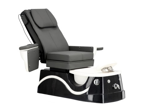 Ηλεκτρική καρέκλα καλλυντικών με μασάζ για πεντικιούρ ποδιών σε ινστιτούτα σπα γκρι - 5