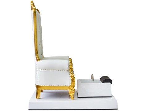 Κλασικό καρέκλα καλλυντικών με μασάζ για πεντικιούρ ποδιών σε ινστιτούτα σπα λευκός - 2