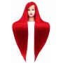 Εκπαιδευτικό κεφάλι Iza 90cm red , θερμικά μαλλιά + βάση +αξεσουάρ κομμωτηρίου κεφάλι  για τα χτενίσματα - 2