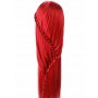 Εκπαιδευτικό κεφάλι Iza 90cm red , θερμικά μαλλιά + βάση +αξεσουάρ κομμωτηρίου κεφάλι  για τα χτενίσματα - 3