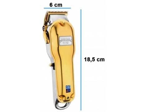 Ατσάλινη Ξυριστική Μηχανή Μαλλιά Μούσια Σώμα Χρυσή  LCD - 4